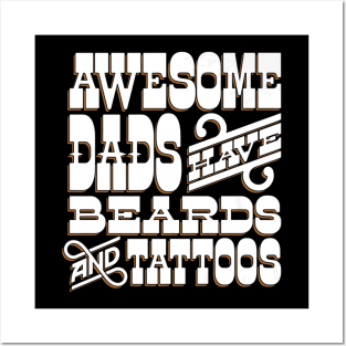 Beards and Tattoos Dads Posters and Art